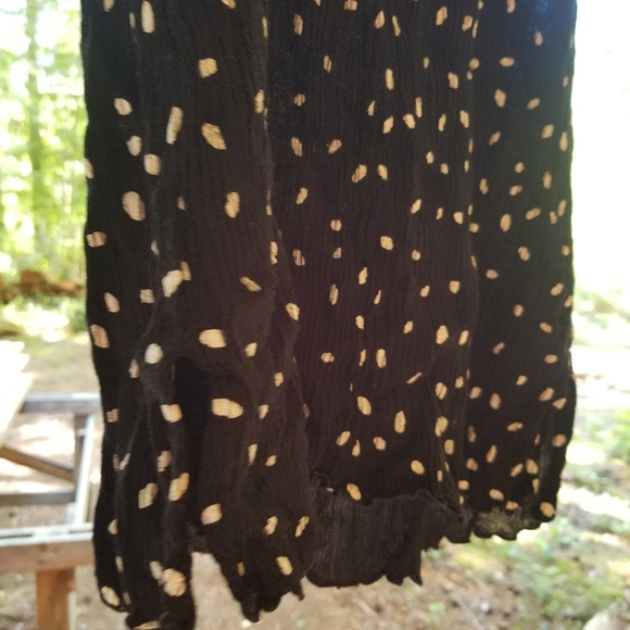 Midi Asymmetrical Polka Dot Scoop Neck Strap Dress Impasia Medium Black White - Picture 7 of 10